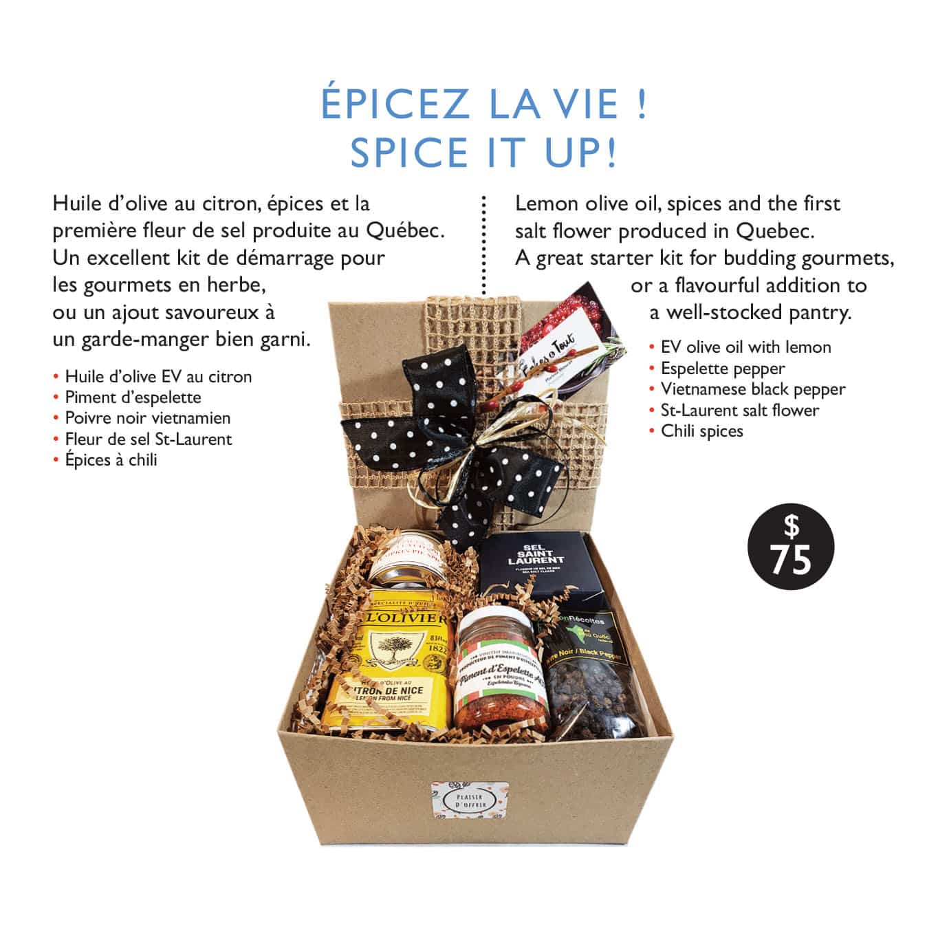 Gift box with spices